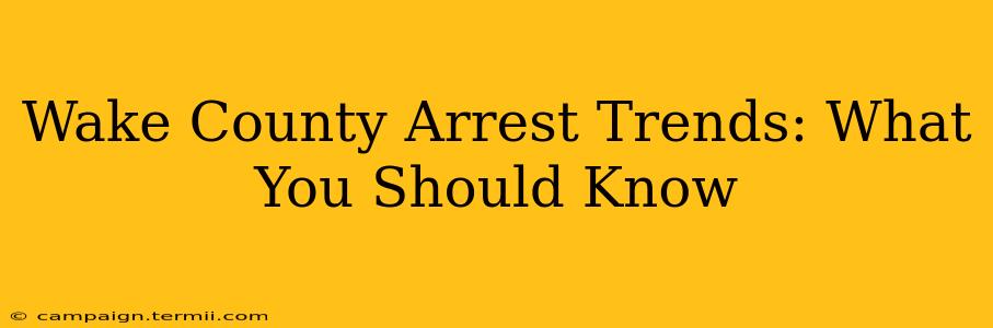 Wake County Arrest Trends: What You Should Know