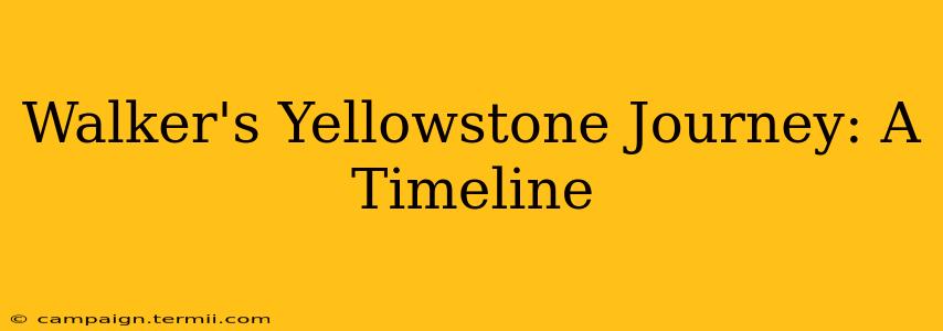 Walker's Yellowstone Journey: A Timeline