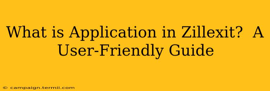 What is Application in Zillexit?  A User-Friendly Guide