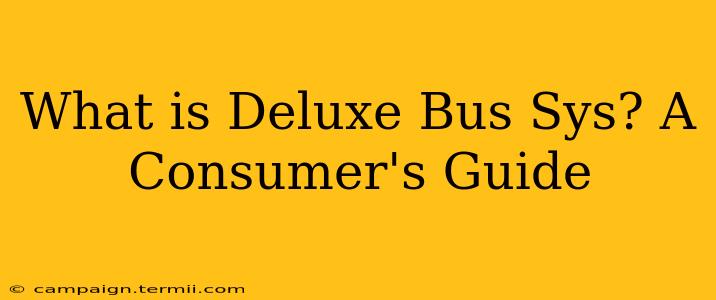 What is Deluxe Bus Sys? A Consumer's Guide