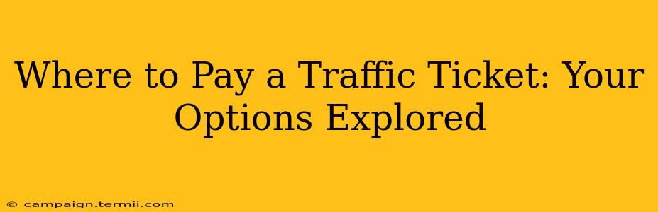 Where to Pay a Traffic Ticket: Your Options Explored