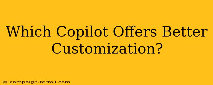 Which Copilot Offers Better Customization?