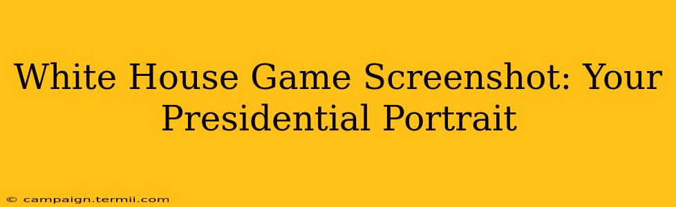 White House Game Screenshot: Your Presidential Portrait