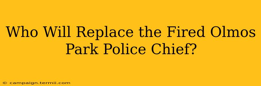 Who Will Replace the Fired Olmos Park Police Chief?