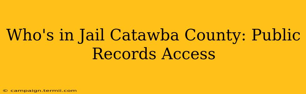 Who's in Jail Catawba County: Public Records Access