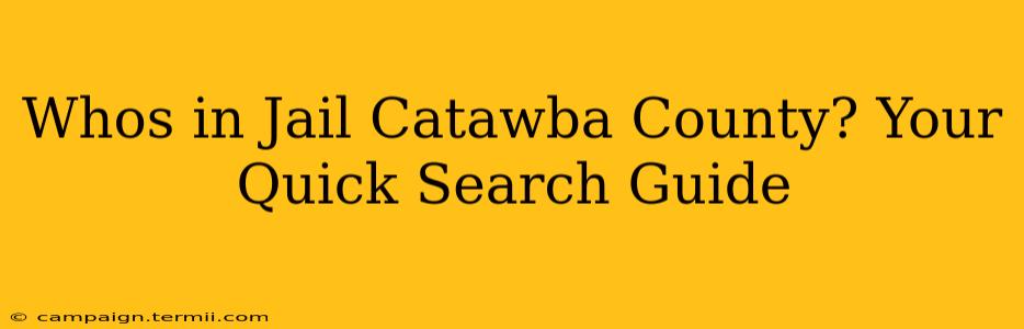 Whos in Jail Catawba County? Your Quick Search Guide