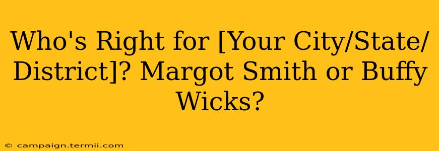 Who's Right for [Your City/State/District]? Margot Smith or Buffy Wicks?