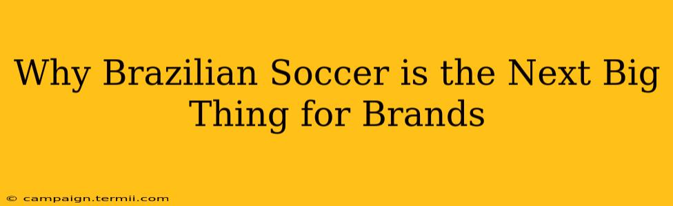 Why Brazilian Soccer is the Next Big Thing for Brands