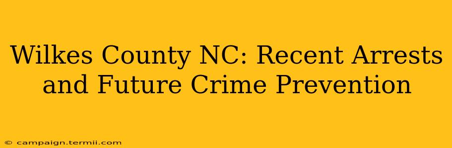 Wilkes County NC: Recent Arrests and Future Crime Prevention