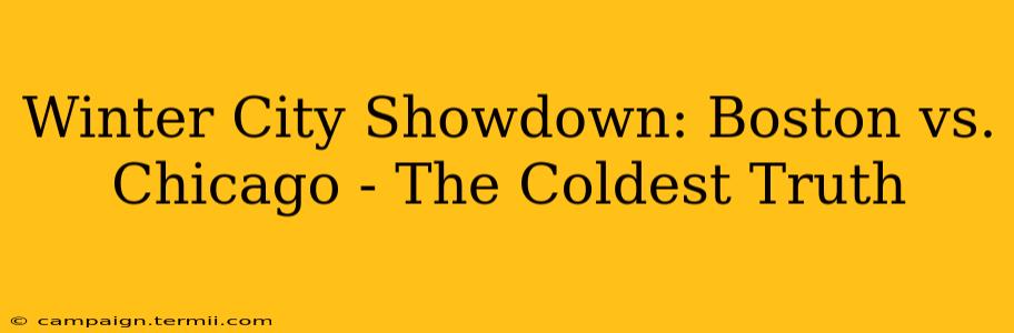 Winter City Showdown: Boston vs. Chicago - The Coldest Truth