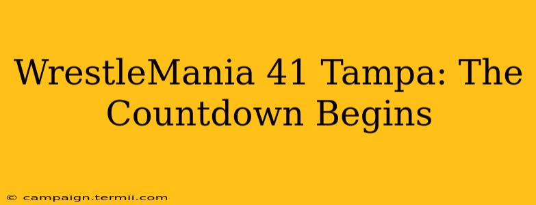 WrestleMania 41 Tampa: The Countdown Begins