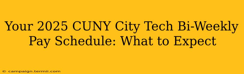 Your 2025 CUNY City Tech Bi-Weekly Pay Schedule: What to Expect