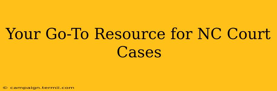 Your Go-To Resource for NC Court Cases