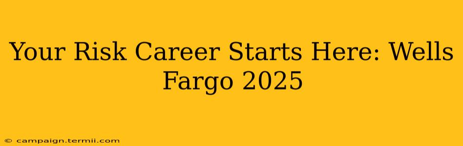 Your Risk Career Starts Here: Wells Fargo 2025